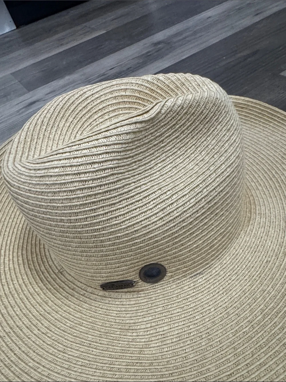 Caribbean Joe UPF 50+ Wide Brim Straw Sun Hat - Natural Tan
